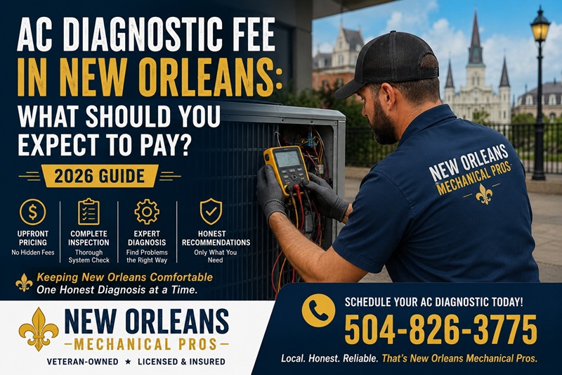 AC Diagnostic Fee in New Orleans: What Should You Expect to Pay? (2026 Guide)
