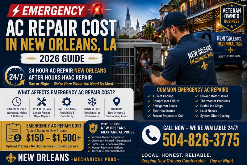 Emergency AC Repair Cost New Orleans: 2026 Guide